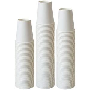 Paper Cups, 100 Count 8 Oz Coffee Cups, 8 Oz Paper Cups White Water Cups, 100 Count (Pack of 1)