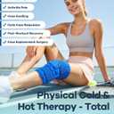 Knee Ice Pack Wrap, 120 Minutes Ultra-Long-Lasting Reusable Ice Pack Without Condensation for Knee Pain Relief, Cold Therapy for Injuries, Knee Replacement Surgery, Swelling, ACL, Meniscus Tear, Blue