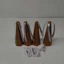 Yoiemivy Portable Fly Fans for Tables to Keep Your Food/Meal Clean for Outdoor, Indoor, Picnic, Dinner and Classroom, Wood Grain, 4 Pack