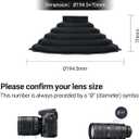 Silicone Lens Hood, Anti Reflection Lens Hood for Diameter 53-72mm Lens, Foldable Reversible Lens Shade for Canon RF 35mm EF-S 10-18 EF 50mm 28mm Nikon AF-S 50mm 18-105 Sony and More Lens