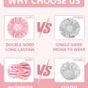 Years calm Shower Caps for Women Reusable Waterproof, Double Layer Waterproof Fabric - Both Sides Usable, Reversible Pattern & Solid Color Design, Soft Elastic Keeps Hair Dry for shower Spa Travel