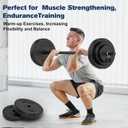 DERACY Barbell Weight Set, 43lbs Barbell Set Adjustable Olympic Weights, 6 Plates, 57.5 Inch Bar & Thick Foam Shoulder Pad, for Home Gym, Exercise, Lifting, Body Fitness, Workout to Build Muscle