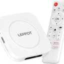 Android 14 TV Box 2025, LEFFOT M1 Plus 4K Ultra HD Streaming Device for TV, 4GB RAM + 128GB ROM, Android Box with Google Assistant Voice Remote, HDR 10, 2.4G & 5G WiFi 6, BT 5.4, RK3528 Quad-Core A53