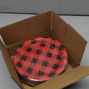 Aneco 60 Pieces Red and Black Plaid Paper Plates Disposable Plates Round Plates Party Supplies for Party, 7 Inches