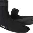 O'Neill Ninja 3mm Split Toe Neoprene Boot, Textured Rubber Sole for Surfing, Paddleboarding, Snorkeling, and Any Water Activities (10, Black)