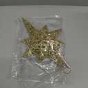 Baquler 3 Pcs 11.8 Inch Christmas Glitter Bethlehem Star Hanging Outdoor Lighted Christmas Star LED Xmas Lights Hanging Xmas Decorative Ornaments for Indoor Outdoor Nativity Tree Window Porch