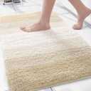 Arotive Microfiber Bathroom Rugs, Shaggy Soft and Absorbent Bath Rug, Non-Slip, Thick Plush Machine Washable Dry Bath Mats for Bathroom, Tub and Shower, 30x20, Light Beige, Rectangular