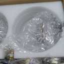 YSHomeStunn 10" Mid Century Modern Pendant Light 2 Pack Clear Vintage Pendant Lights Kitchen Island Ribbed Glass Pendant Light Adjustable Hanging Pendant Light for Dining Room Bedroom (Bulb Included)