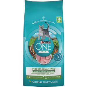 Purina ONE Natural, Low Fat, Weight Control, Indoor Dry Cat Food, +Plus Indoor Advantage - 16 lb. Bag, BEST BY NOV 2025