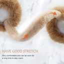 Earmuffs for Women Girls Faux Fur Fuzzy Headband Foldable Ear Covers Cold Weather Accessory (Brown 2)