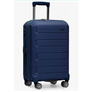 Traveler's Choice Pagosa Indestructible Hardshell Expandable Spinner Luggage, Navy, Carry-on