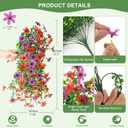 Artificial Flowers for Outdoors Faux Hanging Plants Spring Summer Decoration, 2 Pcs Fake Silk Floral Realistic Outside Flowers UV Resistant No Fade for Planter Pot Porch Patio Window Yard Decor