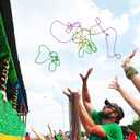 500PCS Mardi Gras Beads Throws, Bulks Green Purple Gold Metallic Mardi Gras Beads Necklaces Accessories Bulks, Beads Necklace Costumes for Parade Throws Party Decorations Supplies