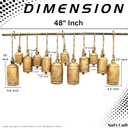 Handcrafted Gold Rustic Bells with Jute Rope - Perfect for Adding a Touch of Vintage Elegance to Your Home Décor, Indoor or Outdoor Spaces (Large, Set of 12)