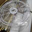 Nintiue Dimmable Floor Lamp - 3 Lights Gold Arc Floor Lamps for Living Room, 1000LM Modern Tall Standing Lamp with White Shades, Mid Century Tree Floor Lamp for Bedroom Office, 3 LED Bulbs Included