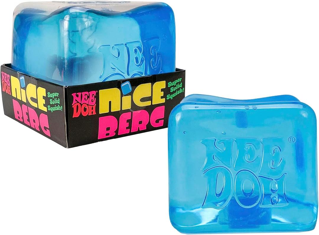 Schylling NeeDoh Nice Berg - Giant NeeDoh Nice Cube - Sensory Squeeze Toy with a Super Solid Squish - Ages 3 and Up - One Cube