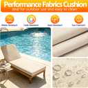 2*Chaise Lounge Cushions Outdoor 72x21.2x3.6 Inch, Waterproof and Fade Resistant Chair Cushions for Outdoor Furniture Replacement, Thickened Patio Pool Lounger Pads with 4 Ties for Pool Deck Lawn,Mika