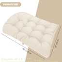 Egg Chair Cushion for Outdoor Patio Swing Hammock Furniture, Waterproof | Button tuft, straps, thick, large, waterproof cover, pp cotton inner, indoor & outdoor swing cushion for porch yard, 48x32x7