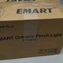 EMART Outdoor Porch Sconce LED Exterior Wall Light Fixtures, Special Handling Anti-Corrosion Plastic Material, Waterproof Security Lamp for Garage, Front Door, House - 2 Pack, Black (Bulb Included) (No Sensor)
