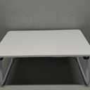 Ruxury Folding Lap Desk Laptop Stand Bed Desk Table Tray, Breakfast Serving Tray, Portable & Lightweight Mini Table for Sofa Couch Floor - White Wood (Small)