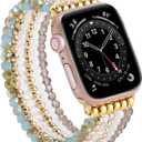 Fengshui Bracelet Compatible with Apple Watch Bands for Men Women 42mm 41mm 40mm 38mm 49mm 46mm 45mm 44mm, Beaded Stretchy Pixiu Apple Watch Strap Lucky Black iWatch Band Series 11 10 9 8 7 6 5 4 3 2 1 SE3 Ultra 3