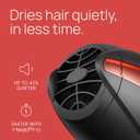 TREZORO Professional Hair Dryer, Ionic Ceramic Tourmaline Technology, 2000W Fast Quiet Drying, with Narrow & Wide Concentrator Nozzles, 3 Heat & 2 Speed Settings, Cool Shot Button, Black