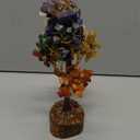 Crystals and Healing Stones - Healing Money Tree - Bonsai Tree - Seven Chakra Tree of Life - Seven Chakra Stones - Feng Shui Decor & Artificial Bonsai Tree - Good Luck Gifts for Women 10-12 Inch