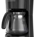 BLACK+DECKER 5-Cup Coffee Maker with On/Off Switch, Sneak-A-Cup Feature, and Easy-View Water Window, Black