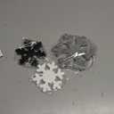 Bucherry 3 Pcs Winter Wooden Snowflake Decor Rustic Winter Snowflake Table Signs Wonderland Wood Blocks Farmhouse Christmas Tiered Tray Decorations for Xmas Table Shelf(Gray, White, Black)