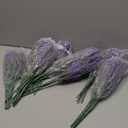 30 Bundles Artificial Lavender Outdoor UV Resistant Fake Lavender Flowers No Fade Faux Plastic Plants 15 inch Greenery Stems Decor for Indoor Outside Vase Bouquet Garden Porch Home Wedding (Purple)