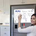 Magnetic Dry Erase Board Fridge White Board Sheet 20x13 inch, Flexible Large Refrigerator Magnets Whiteboard Planner for Home Kitchen, 2 Markers and Eraser
