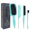 Curl Defining Brush, Curly Hair Brush Products for Effortlessly Detangling Shaping and Styling Women's Men's Curls on All Wet or Dry Hair Types, Reduces Frizz (Green 1PC)