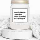 You Nique Designs Get Well Soon Candle 8oz - Cancer Care Gifts, Thinking of You Gifts for Women, Feel Better, After Surgery Recovery Items, Cheer Up Candles for Women (Lavender & Vanilla)