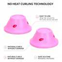 10-Piece Heatless Rollers Curlers Hair Set with Large and Small Soft Silicone Rollers for Overnight Curls, No Heat Styling (pink)