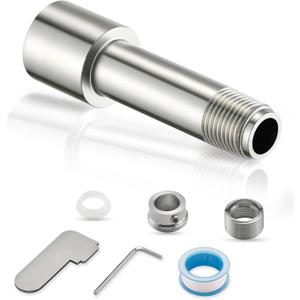 Tub Spout Adapter, Fits 3/4" IPS and 1/2" IPS Pipe, 1/2" Copper Pipe Compatible, Durable Kit for Both Diverter &Non-Diverter Types, 304 Stainless Steel, Lead-Free, Easy Installation
