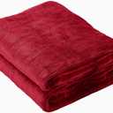 Tefici Electric Heated Blanket Throw, Super Cozy Soft 2-Layer Flannel 50" x 60" Heated Throw with 3 Heating Levels & 4 Hours Auto Off, Machine Washable, ETL&FCC Certified, Home Office Use, Red