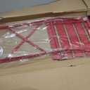 Indoor/Outdoor 3-Piece Foldable Bistro Set, Folding Outdoor Patio Furniture Sets, 2 Chairs and 1 Table, Weather-Resistant Outdoor/Indoor Conversation Set for Patio (Red)