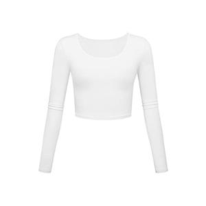 Kindcall Crop Tops for Women Casual Gym Workout Exercise Clothes Cute Trendy Tops for Women White Large S