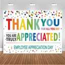 CHAIYA 8X6FT Thank You for All You Do Backdrop Congratulations Graduates Background Be Thankful to The Teacher Doctor Staff Decoration Banner Prom Backdrop for Senior Year Party