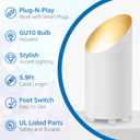SUNVIE 2 Pack Uplighting Indoor Floor Can Light, 5W Up Lights with 2700K LED GU10 Bulbs, Uplights Floor Spot Lights Indoor for Home Accent Lighting, 5.9 FT Plug Cord & Foot Switch