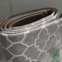 FRESHMINT Kitchen Mat Set of 2, Anti-Fatigue Cushioned Kitchen Mats for Floor, Waterproof Non Slip Comfort Standing Mat, Boho Kitchen Rug for Kitchen Decor, Sink, Office, 17"x30"+17"x47", Stone Gray