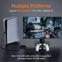 IWGAME Paddles for PS-5 Controller with MIC Function, Plug and Play with 4 Back Programmable Buttons, Support Combo/Turbo/Key Swap/Remapping Features, Compatible with PS-5 Console/PC/MAC(Black)