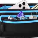 AIRSPO Running Belt, Waist Pack Fanny Packs for Women & Men with 2 Zipper Pockets Cross Body Bag Money Belt Phone Holder for Running Cycling Hiking