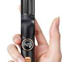 1 Inch Mini Travel Curling Iron, 100-240V Travel Dual Voltage Curling Iron for Short Hair with 5 Heat Settings, Small Curling Wand with Temperature Memories and Lock, Rose Gold