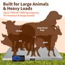 Adamson Livestock Scale 1100 lb / 500 kg – Heavy Duty Digital Dog Scales for Large Breed, for Sheep, Pigs, Goats – Tare, Hold & PCS – Battery or AC Powered (Batteries & Power Adapter Included)