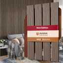 Avana Acoustic Wood Wall Panels –93.2x11.25 Inch Panels – Fits 94x12 Layout – Natural Walnut Acoustic Panels 4 PCs –Wall Panels For Interior Wall Decor For Homes, Offices – Design Wood Panels For Wall