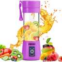 Portable Blender for Shakes and Smoothies, OBERLY 16oz Cordless Personal Travel Small Blender for Protein with USB Rechargeable Battery, Stainless Steel Blades, Mini Travel Bottle, On the Go