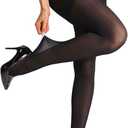 Armorose Black Semi Opaque Tights, L