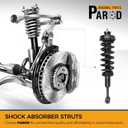 PAROD 2pcs 171124 Front Suspension Shock Absorber Strut Fit for 2006-2010 Ford Explorer, 2006-2010 Mercury Mountaineer w/Coil Spring Assembly,Passenger and Drive Side