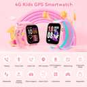 4G Kids Smart Watch Phone GPS, Smartwatch for Boys Girls Ages 4-12 Years with Video Call Chat Class Mode SOS Camera Alarm Games Parental App Touch Watch Gifts for Children (Includes SIM Card) Pink